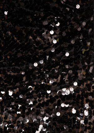 Black One-Shoulder Sequin Dress